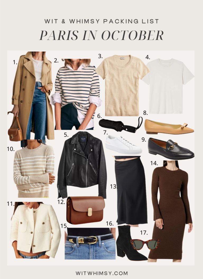 Paris In October Packing List Wit Whimsy