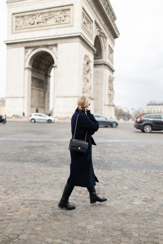 Meghan in Paris Winter Outfit Arc de Triomphe