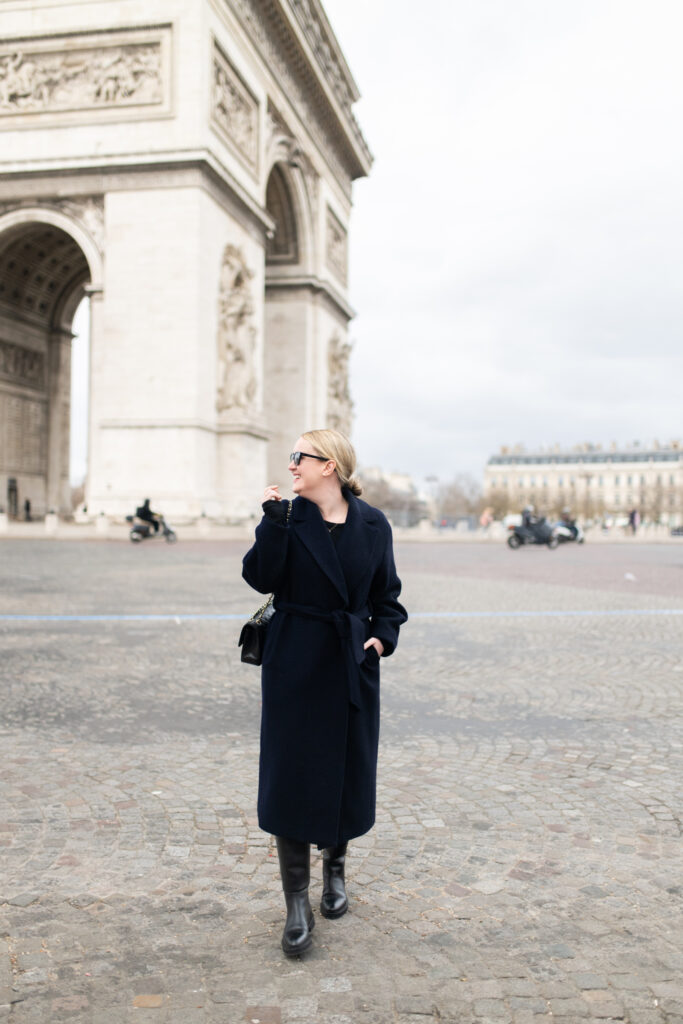 Meghan in Paris Winter Outfit Arc de Triomphe