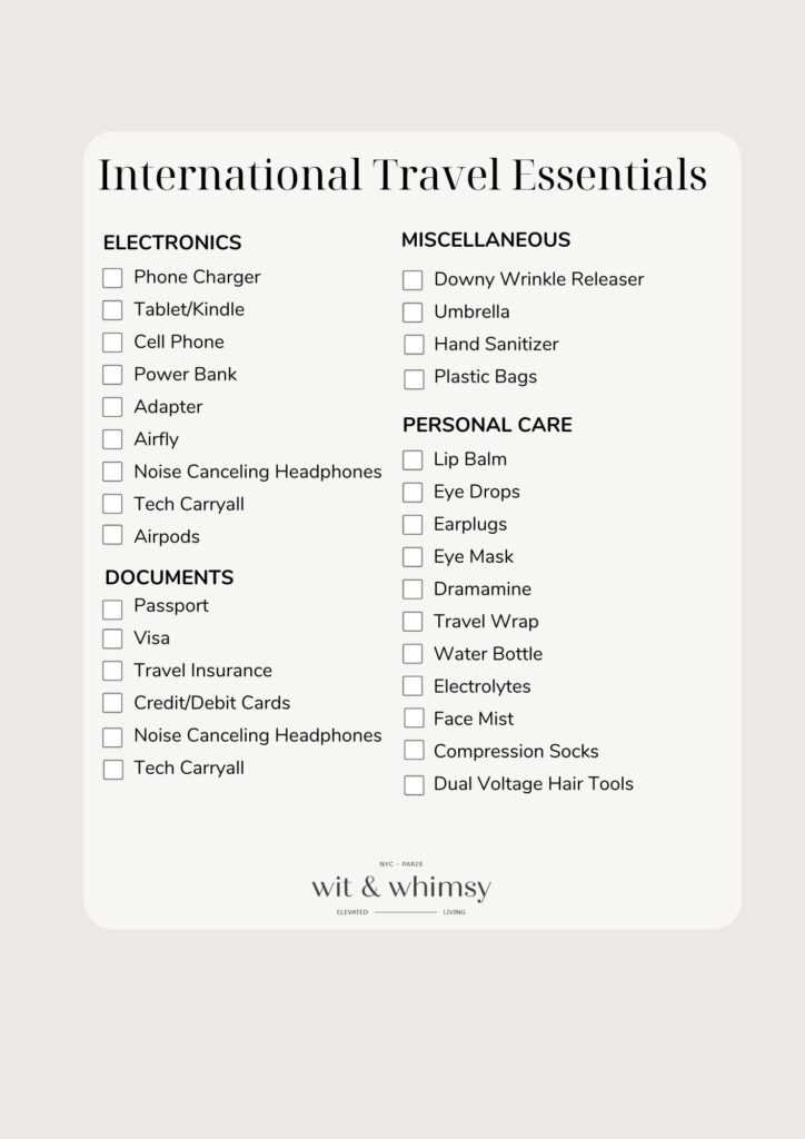 International Travel Must Haves