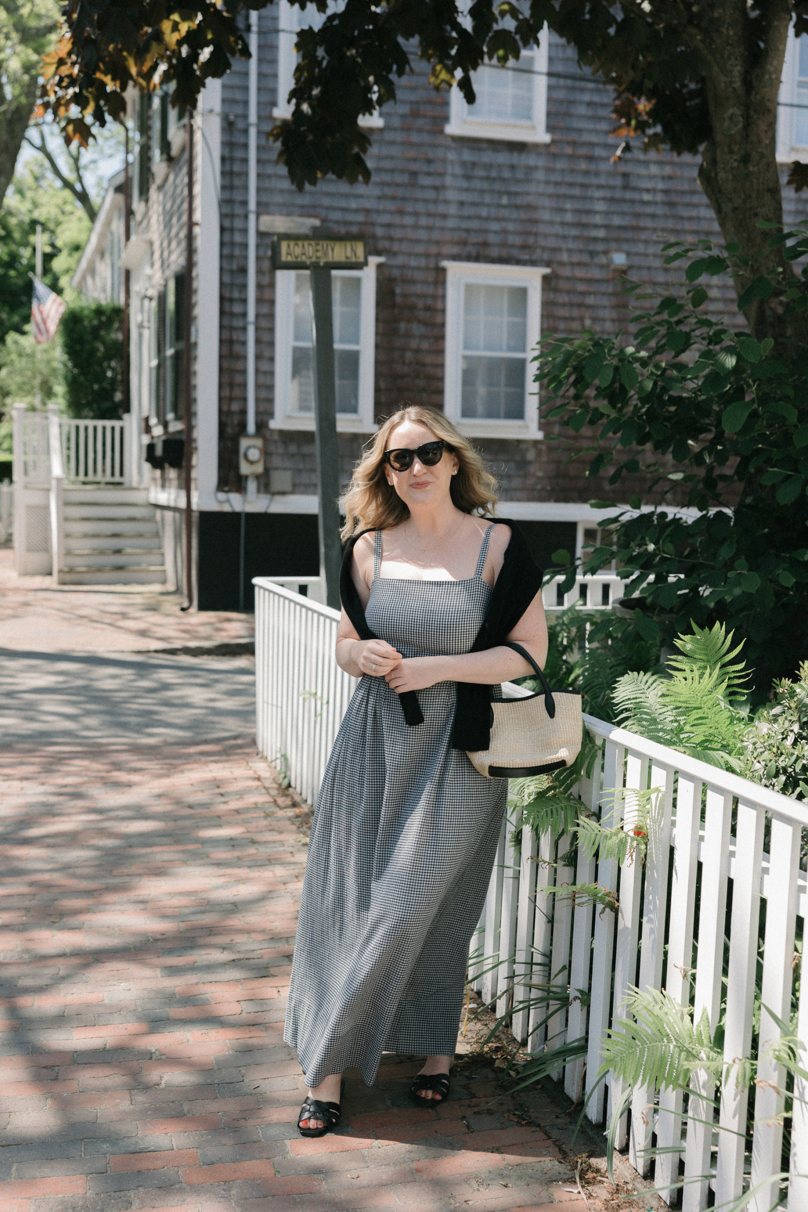 gingham dress in Nantucket