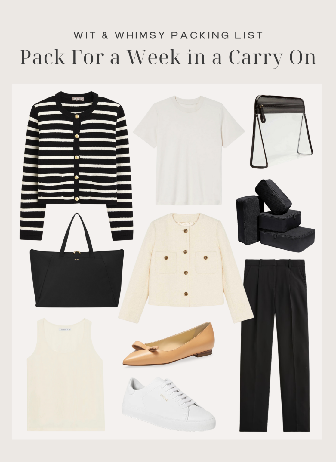 How to Pack for A Week in a Carry On - wit & whimsy