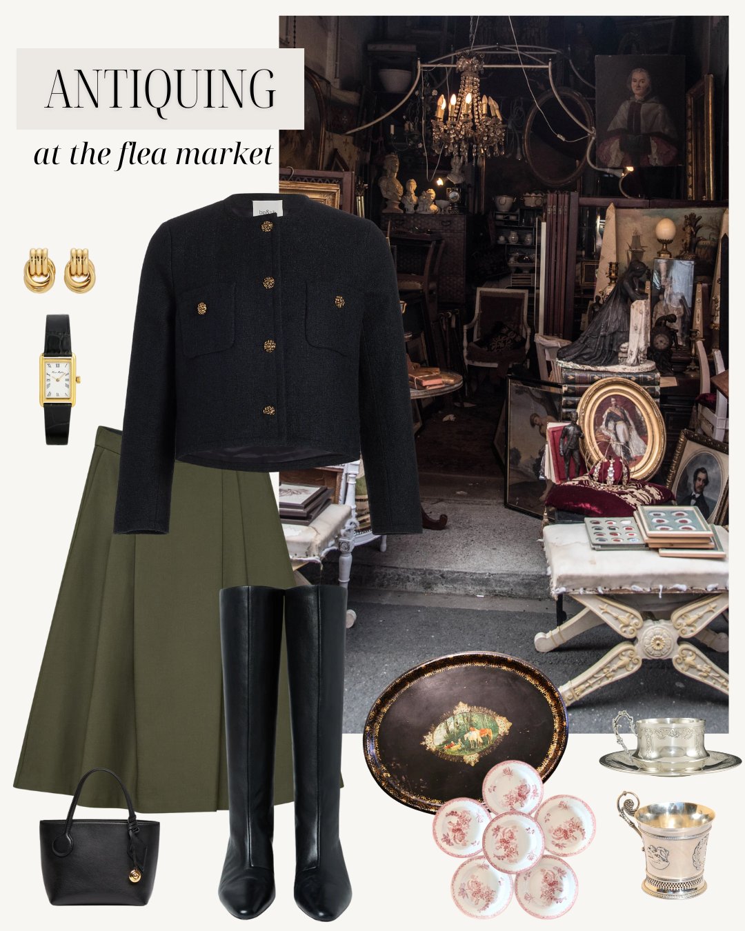 What to Pack for Paris in December What to pack for Paris in December: outfits for antiquing at the flea market