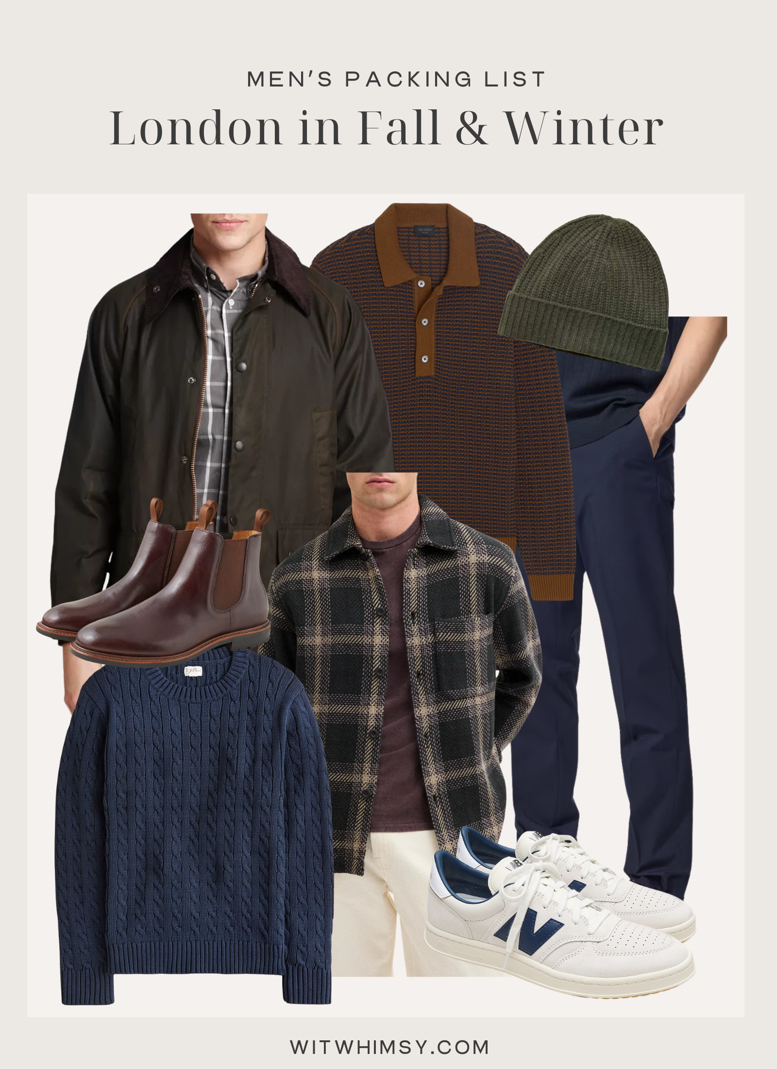 Men's packing list for fall and winter